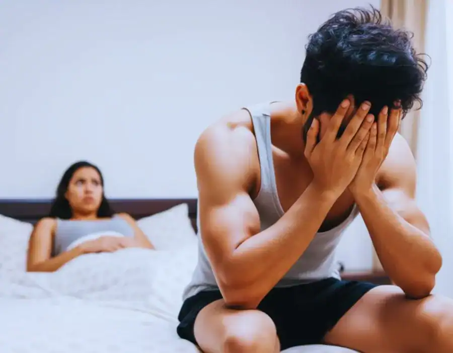 Image of upset man in need of erectile dysfunction treatment High Wycombe
